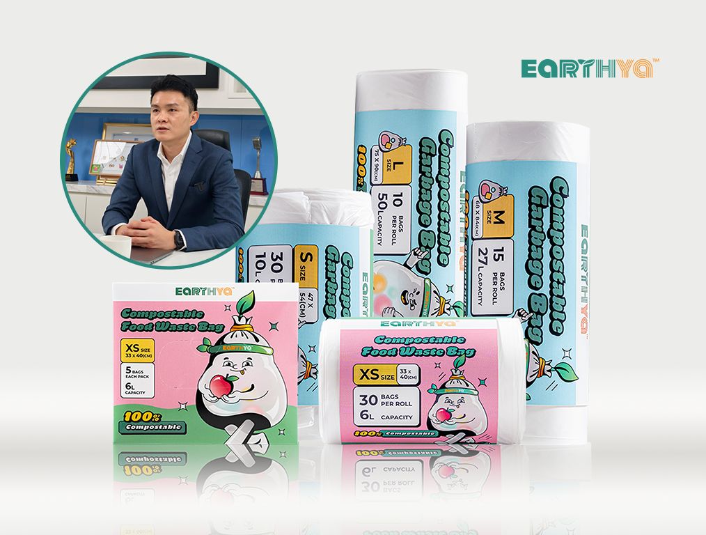 Earthya Compostable Bag – product of Zaneco Sdn Bhd. Ivan Chan – CEO of Zantat Holdings Berhad & Zaneco Sdn Bhd